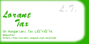 lorant tax business card